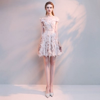 Розовый, короткий, открытые плечи