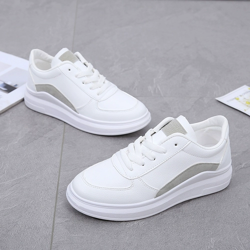 Летняя универсальная белая обувь, дышащие кроссовки на платформе для отдыха, спортивная обувь, сезон 2021, в корейском стиле