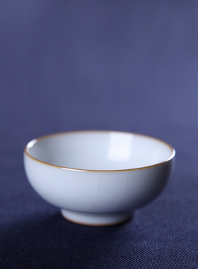 景德镇李善明汝窑茶具茶杯善款手工汝窑铁胎碗杯功夫茶具碗杯