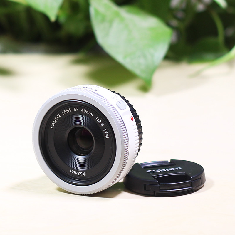 canon 100d佳能 40 2.8 40mm定焦白色镜头饼干头18-55stm 40 f2.