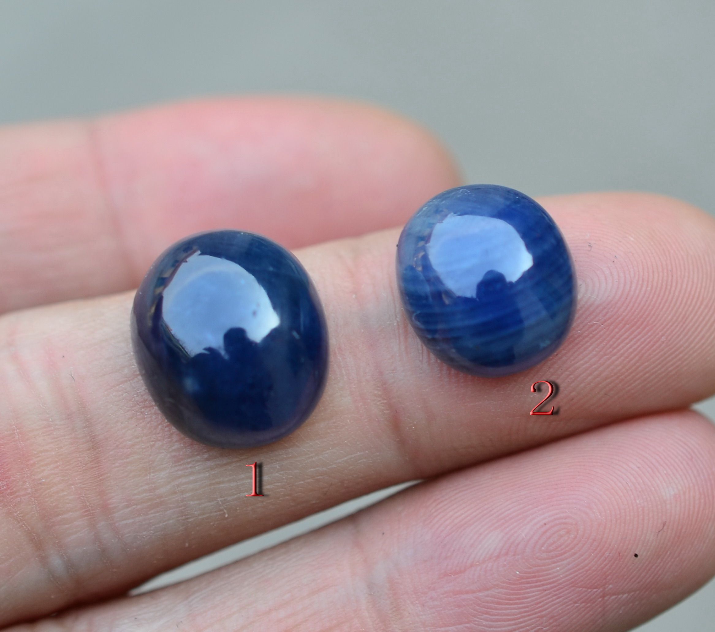 天然无烧蛋面蓝宝石裸石椭圆形戒面大颗粒深