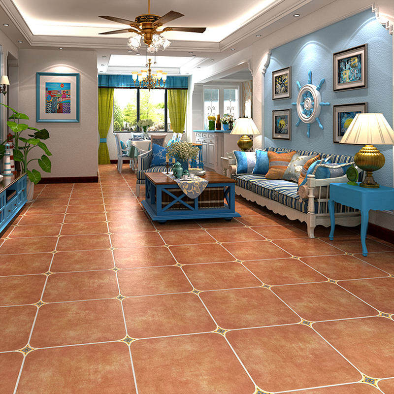 罗浮威尔地中海圆角仿古砖 欧式客厅美式地板砖田园地砖复古瓷砖