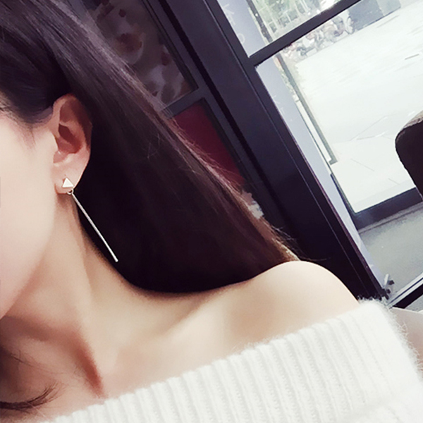 日韩版时尚简约长款耳钉女气质韩国个性甜美耳环耳饰配饰装饰品