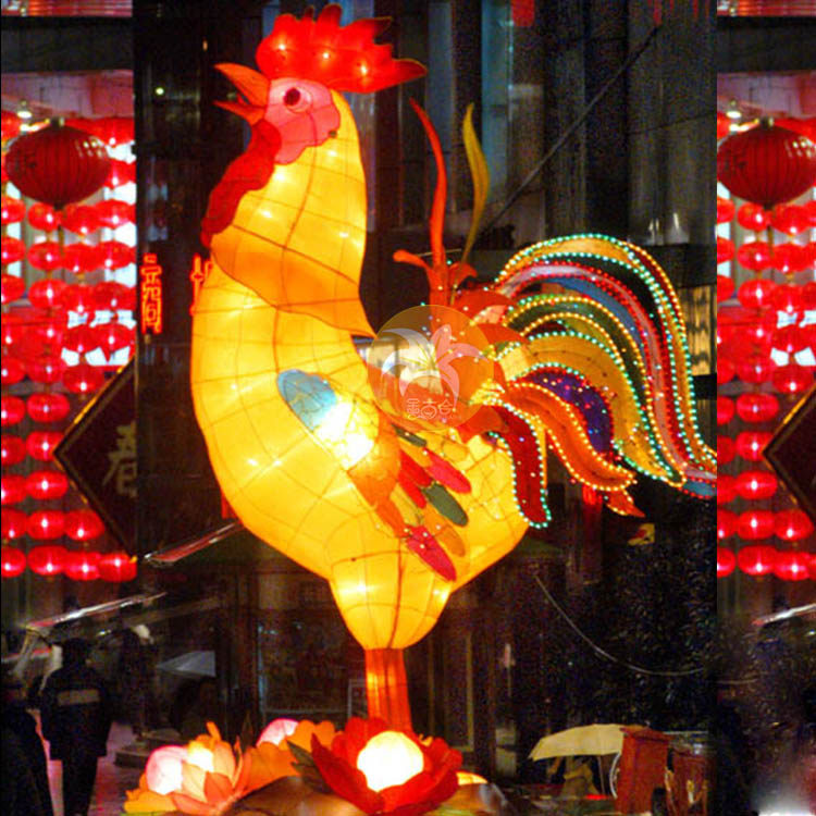 灯笼 去购买 2017新春元宵节鸡年灯光节旅游景区公园花灯广场公鸡彩灯