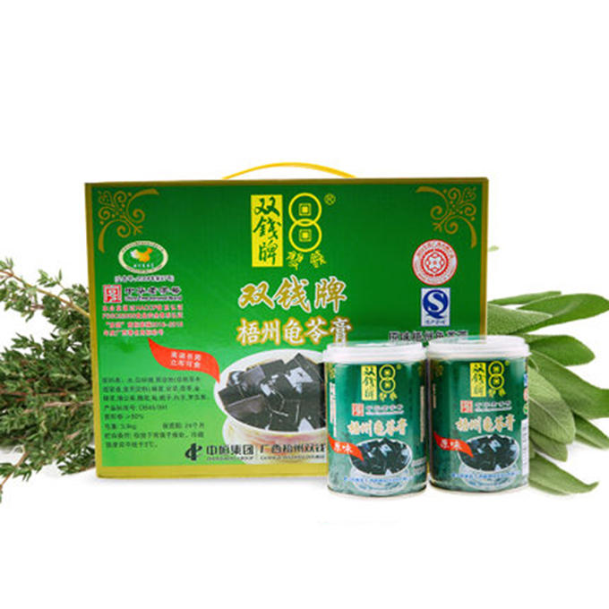 双钱公司直营|包邮超值12罐/盒 7月生产梧州双钱龟苓膏