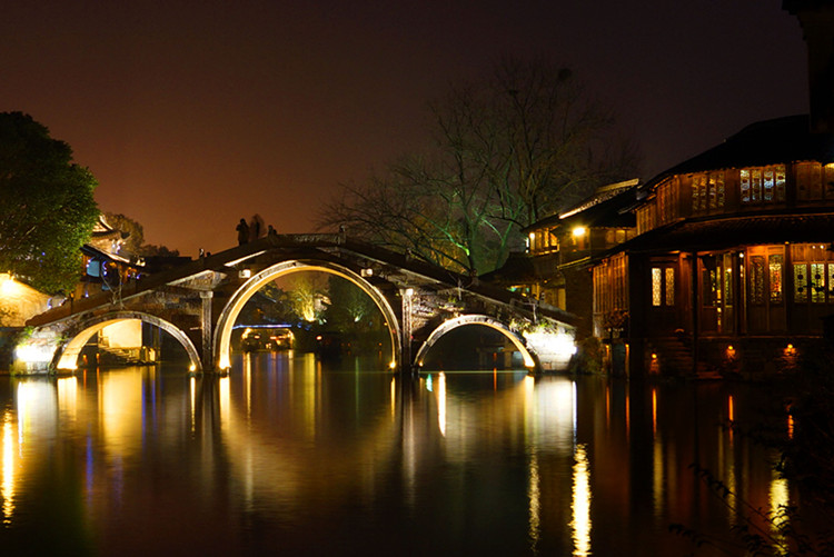 十五:烏鎮西柵夜景 烏鎮西柵的夜,是我所見過的最美的夜.