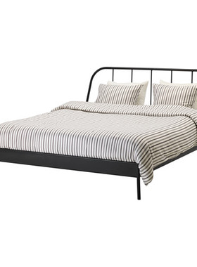 国内北京宜家代购奈斯顿 床架, 白色, lur02y 鲁瑞