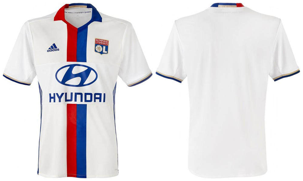 法甲里昂发布2016-17赛季主客场球衣