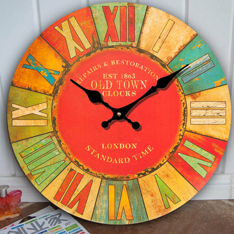 欧式个性挂表客厅时尚简约创意挂钟现代卧室静音时钟复古石英钟表