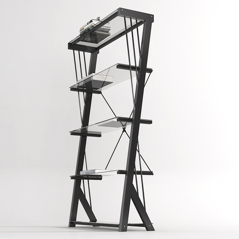 简易置物架现代简约落地宜家创意钢木组合展示架