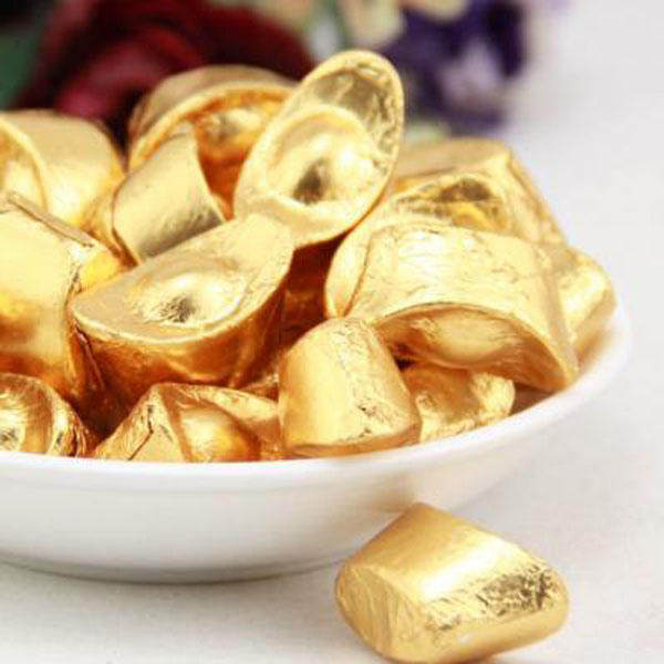 意芙金元宝金币黑巧克力500g散装婚庆喜糖80