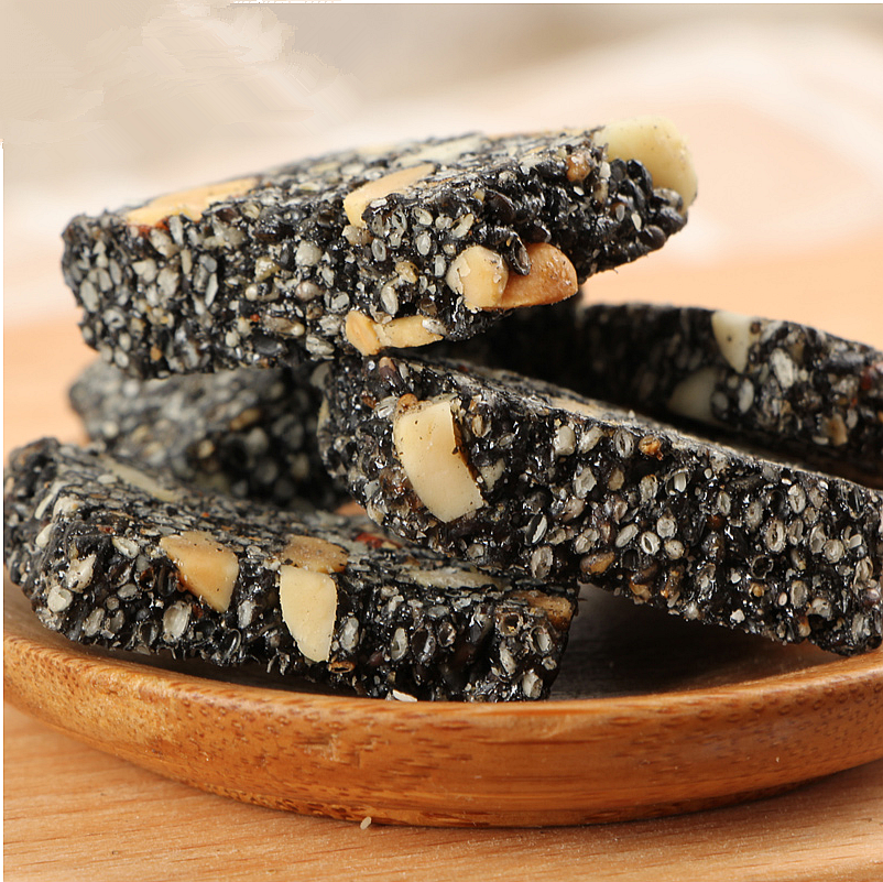 黑芝麻糖 黑芝麻酥芝麻花生糖传统手工糕点零食