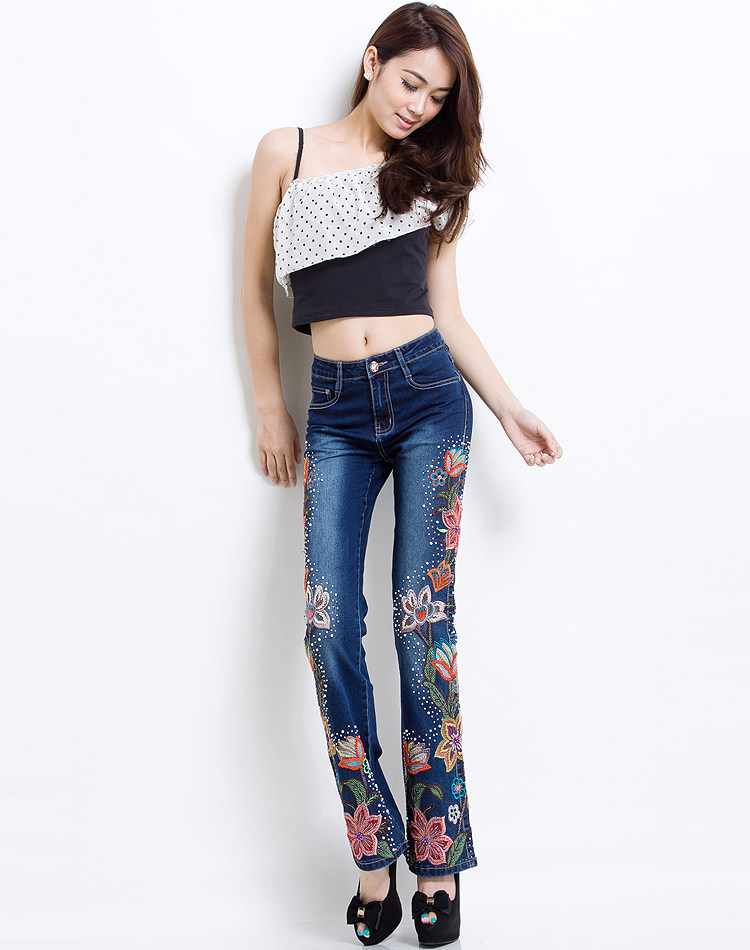 钉珠刺绣牛仔裤,我只服这家