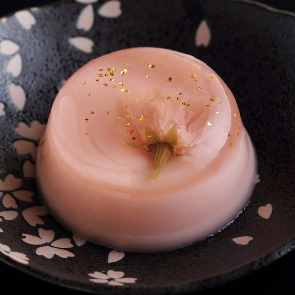 包邮 日本进口零食  日本富久屋 樱花限定 樱花金箔布丁 3枚装