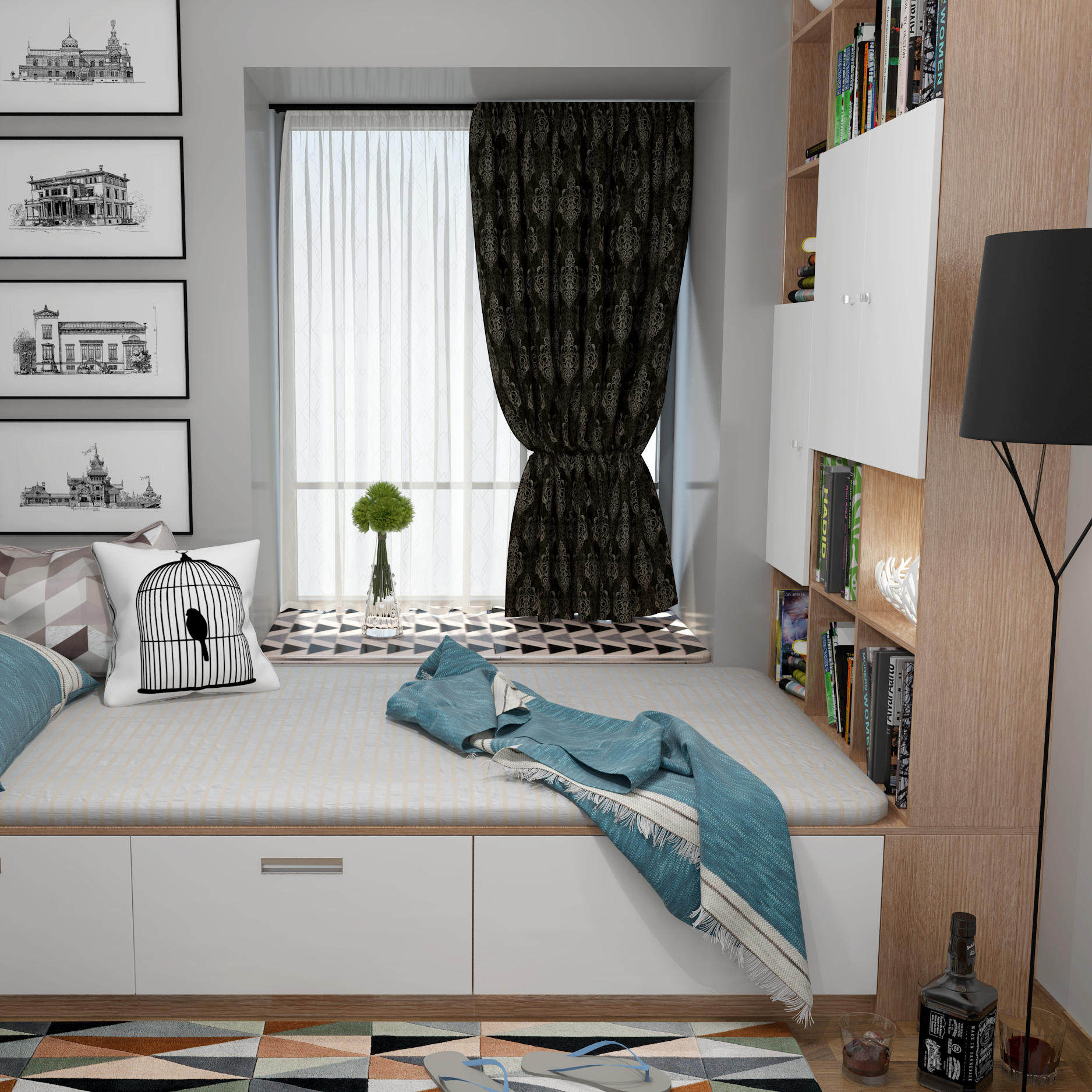 科凡榻榻米定制日式塌塌米地台 定做踏踏米牀卧室家俱飘窗桌储柜