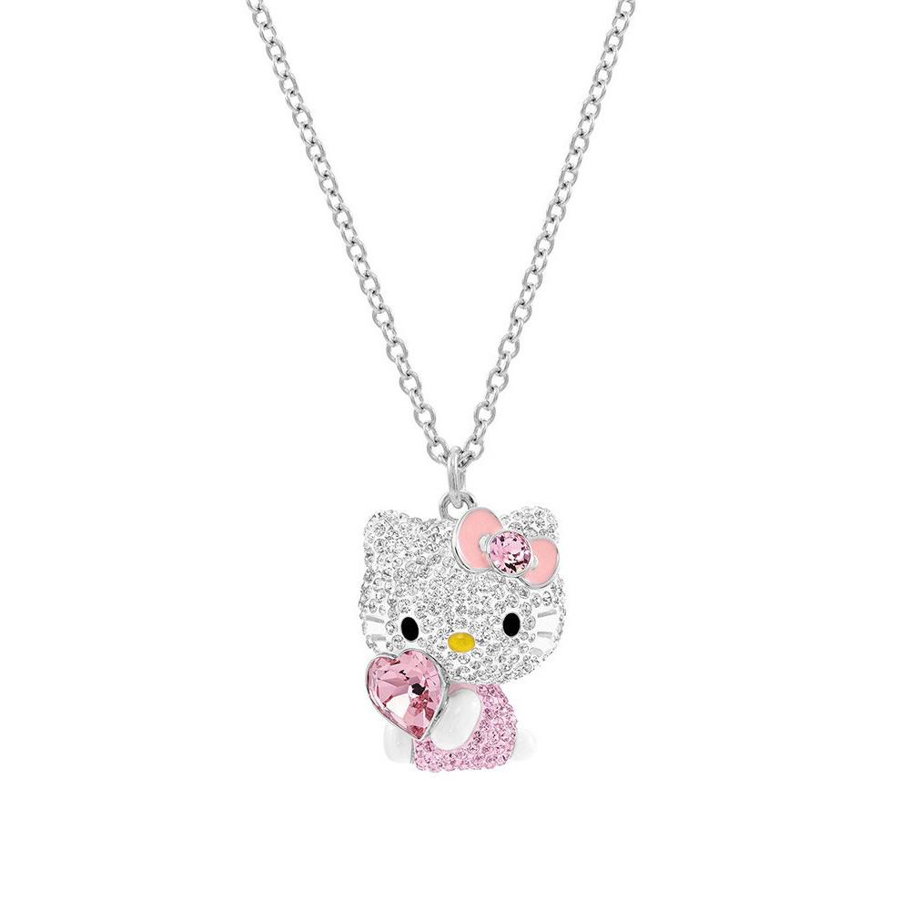 施华洛世奇 hello kitty 可爱粉色迷人项链锁骨
