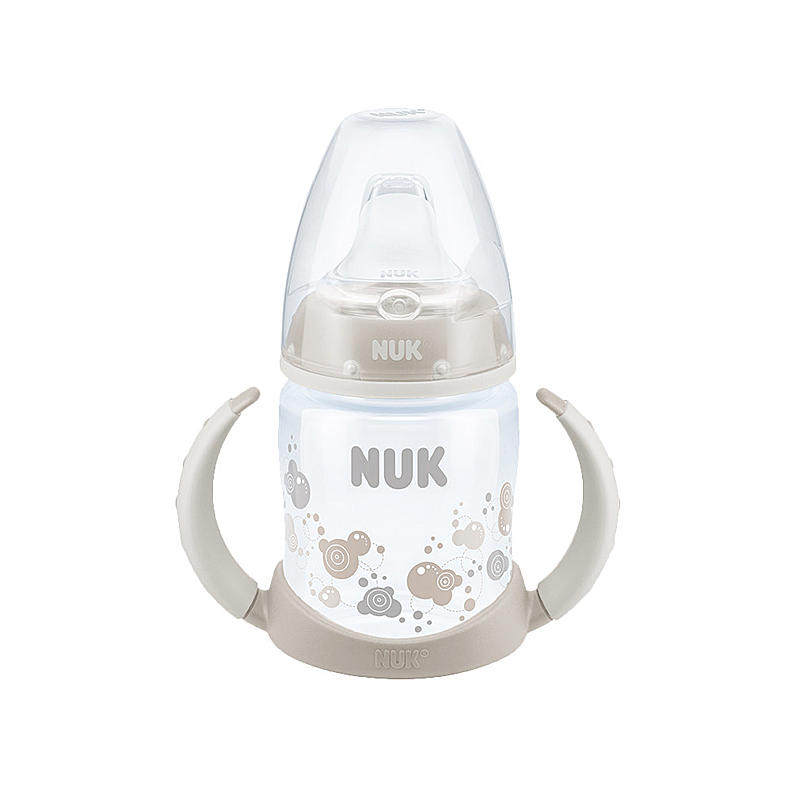 德国代购nuk硅胶鸭嘴宝宝学饮杯鸭嘴杯防漏婴儿饮水杯带手柄tpe