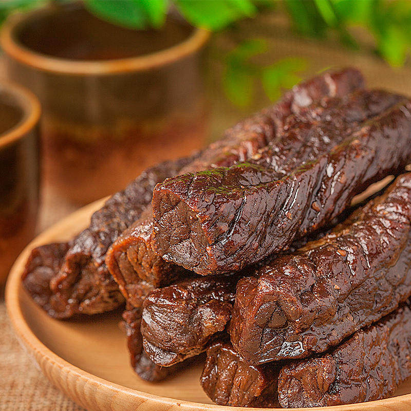 觅食客者内蒙古特产手撕风干牛肉干正宗200g原味散装现烤包邮