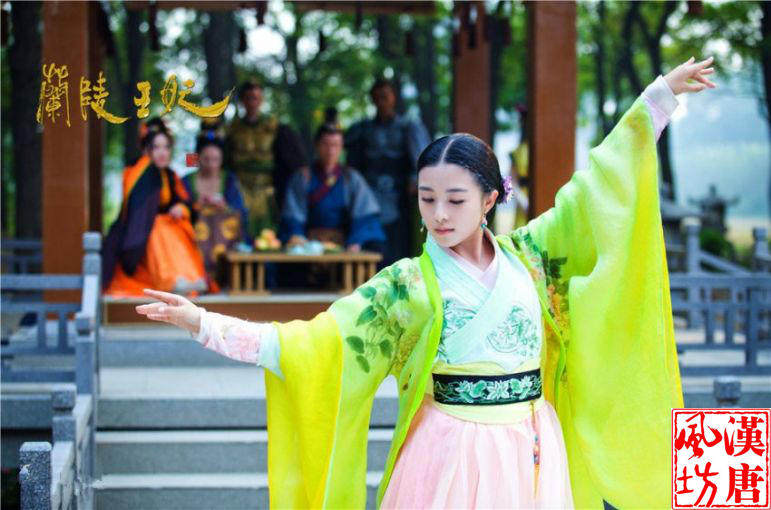 新款影视古装兰陵王妃女古装/唯美清新汉服/影楼主题写真演出服