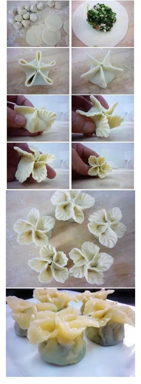 饺子花式包法图片
