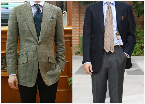 西装的长度也影响整体线条,过短的西服显得很小气.