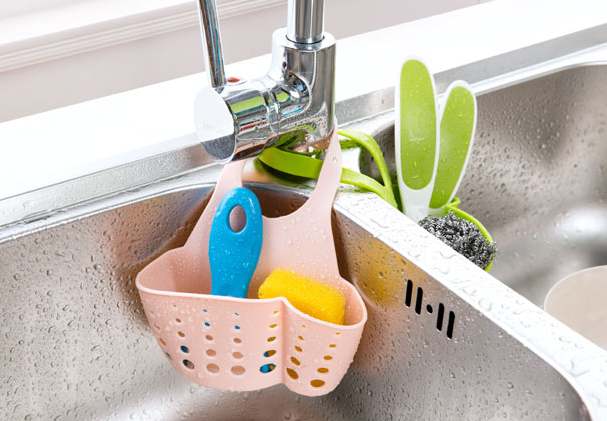 按扣式水槽收纳挂篮厨房置物架水龙头海绵沥水架