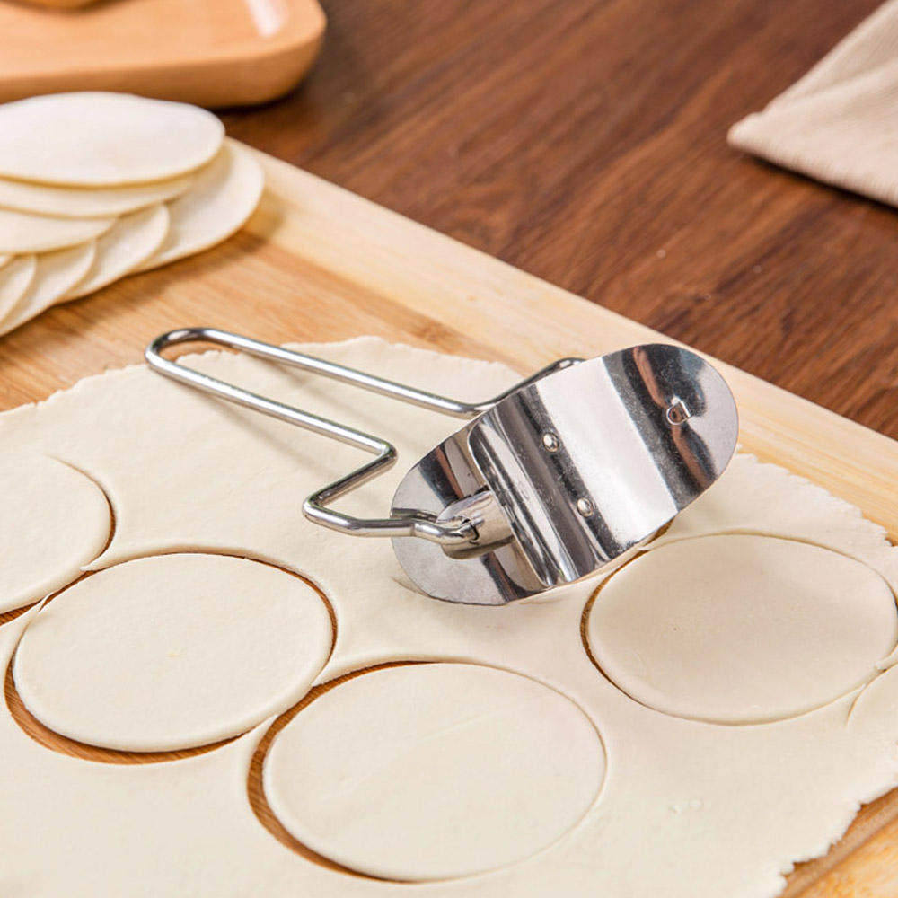 泡沫之夏不锈钢家用切饺子皮模具压水饺皮小工具厨房手动包饺子器