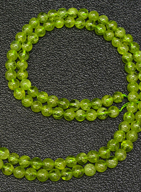 纯天然橄榄石半成品长约40cm/串