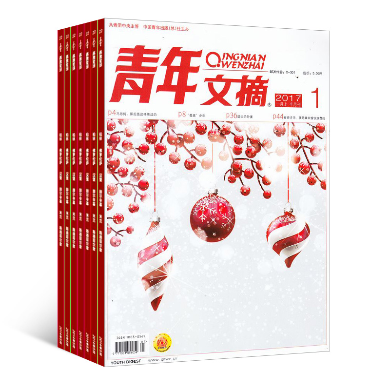 青年文摘雜誌 1年共24期 青少年故事講義美文勵志圖書書籍 文學文摘