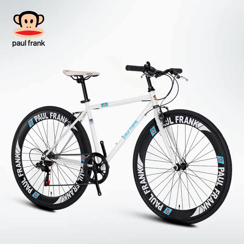 大嘴猴paul frank700c大刀圈7速平把公路自行车男女车变速公路车