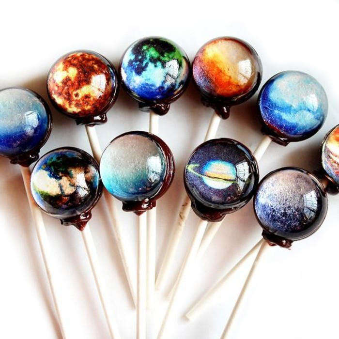 美国bloomingsweet宇宙星空星球棒棒糖男女友生日儿童礼盒10支装