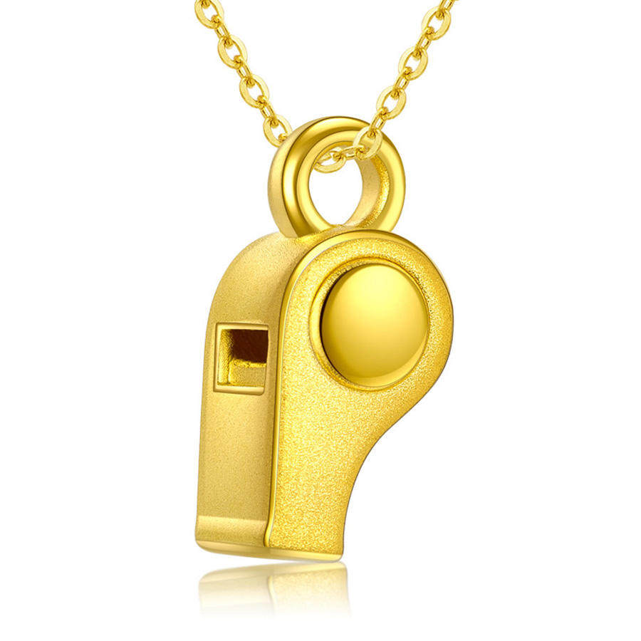 潮宏基珠宝 2016足球新品 小金哨 黄金足金挂坠吊坠