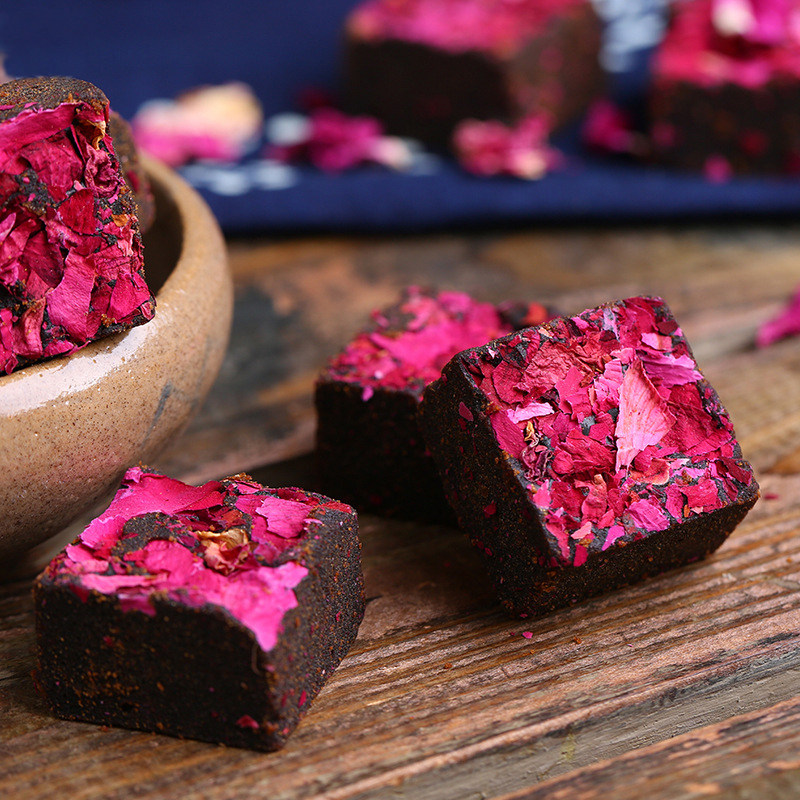 花语集 云南古法纯手工玫瑰黑糖块纯甘蔗老红糖