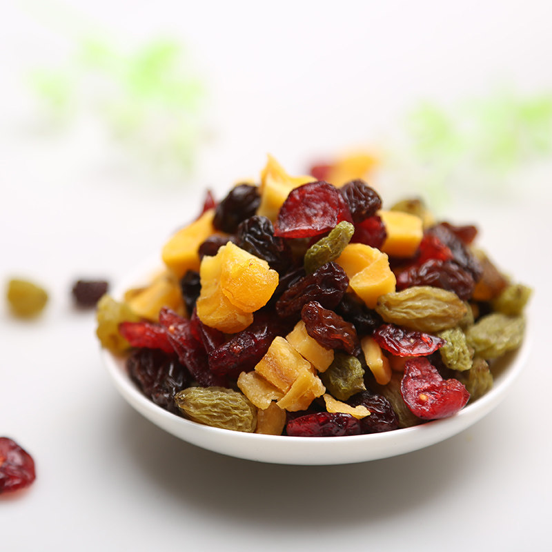 锦城记混合果干120g 什锦罐装 四味蔓越莓干