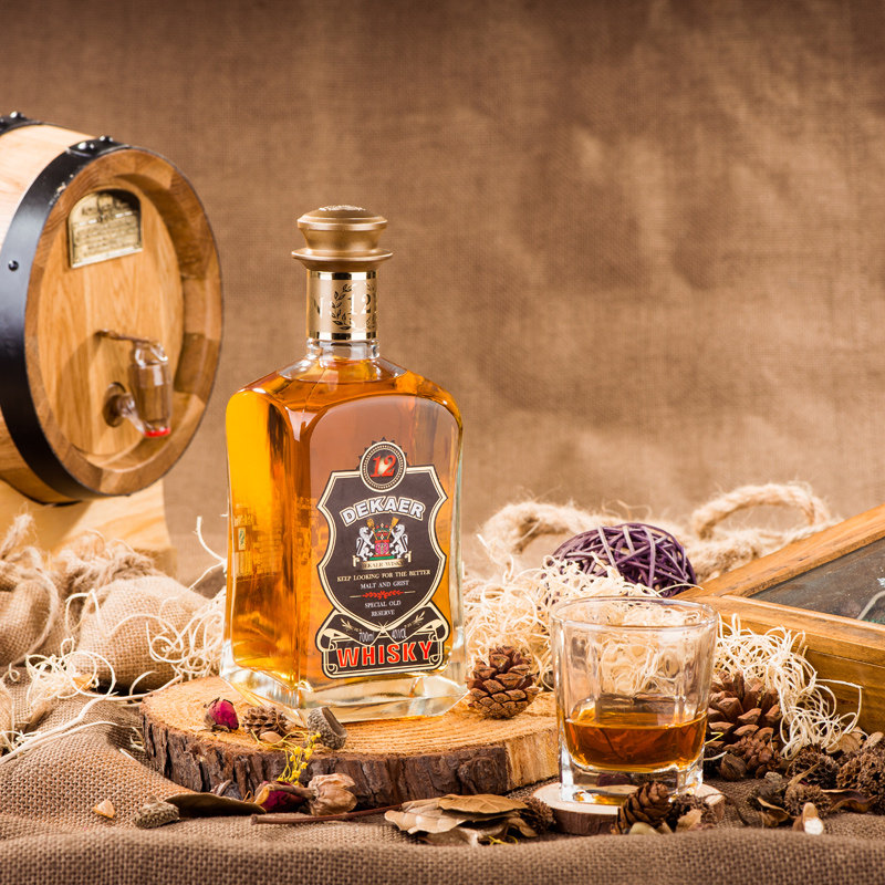 派斯顿正品 迪卡威士忌法国进口洋酒 正品700ml烈酒特价调鸡尾酒