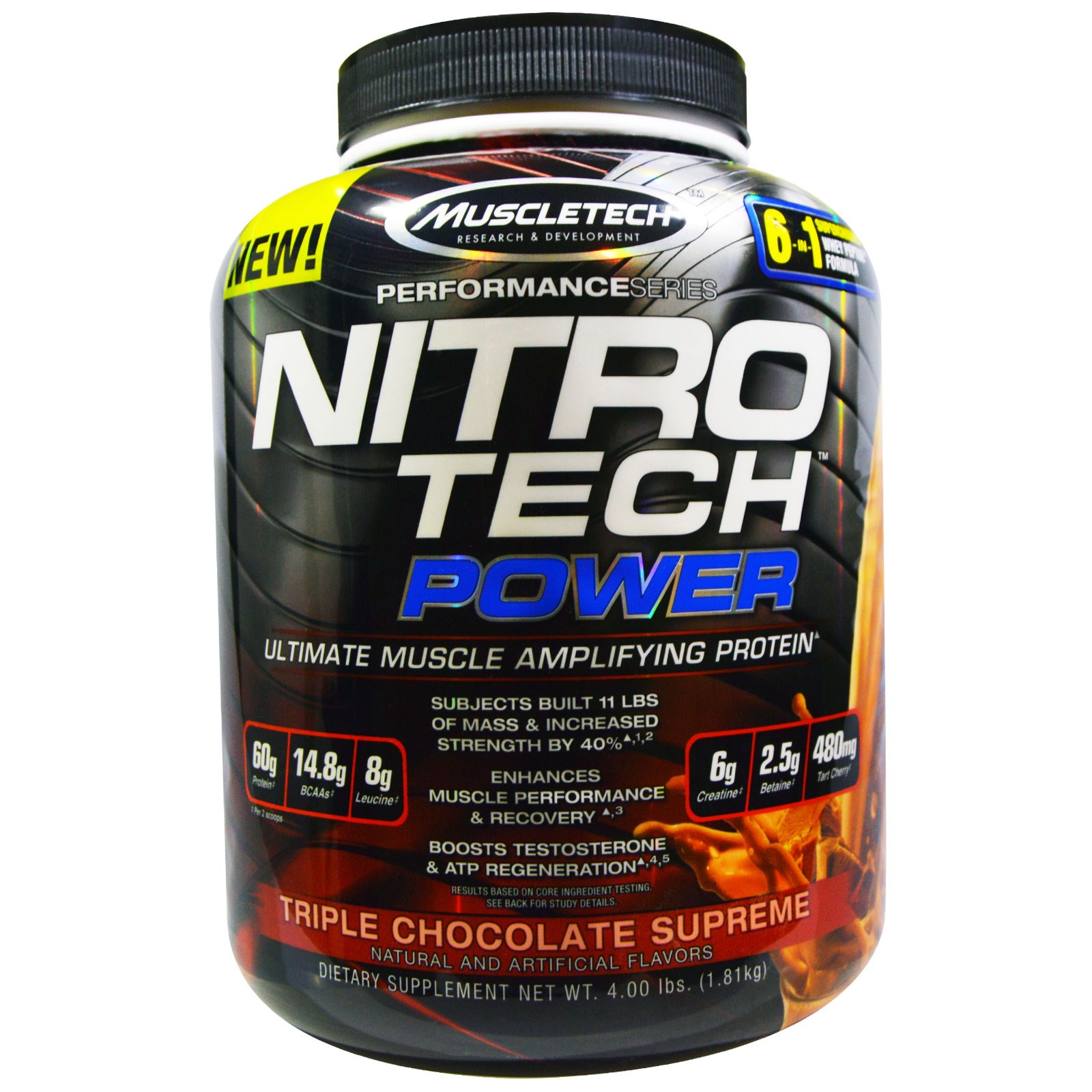 美国直邮muscletech 肌肉科技nitro-tech power 新正氮能量蛋白粉