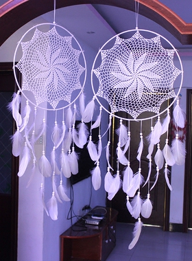 泰国手工蜡线六芒星彩虹民族风波西米亚印第安嬉皮吊饰捕梦网