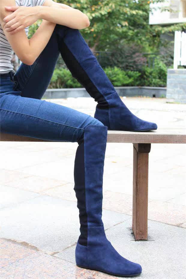 美国正品代购stuart weitzman lander真皮内增高过膝靴 现货