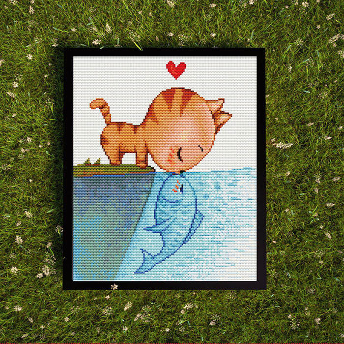 钻石画满钻十字绣猫咪新款客厅卡通儿童卧室房