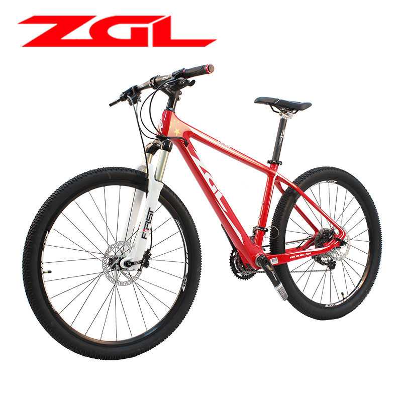 zgl国旗版碳纤维山地自行车30速禧玛诺m610 双碟油刹越野山地车