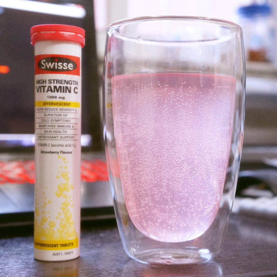 【国内现货】澳洲swisse维c泡腾片vc预防感冒提高免疫力美白60粒