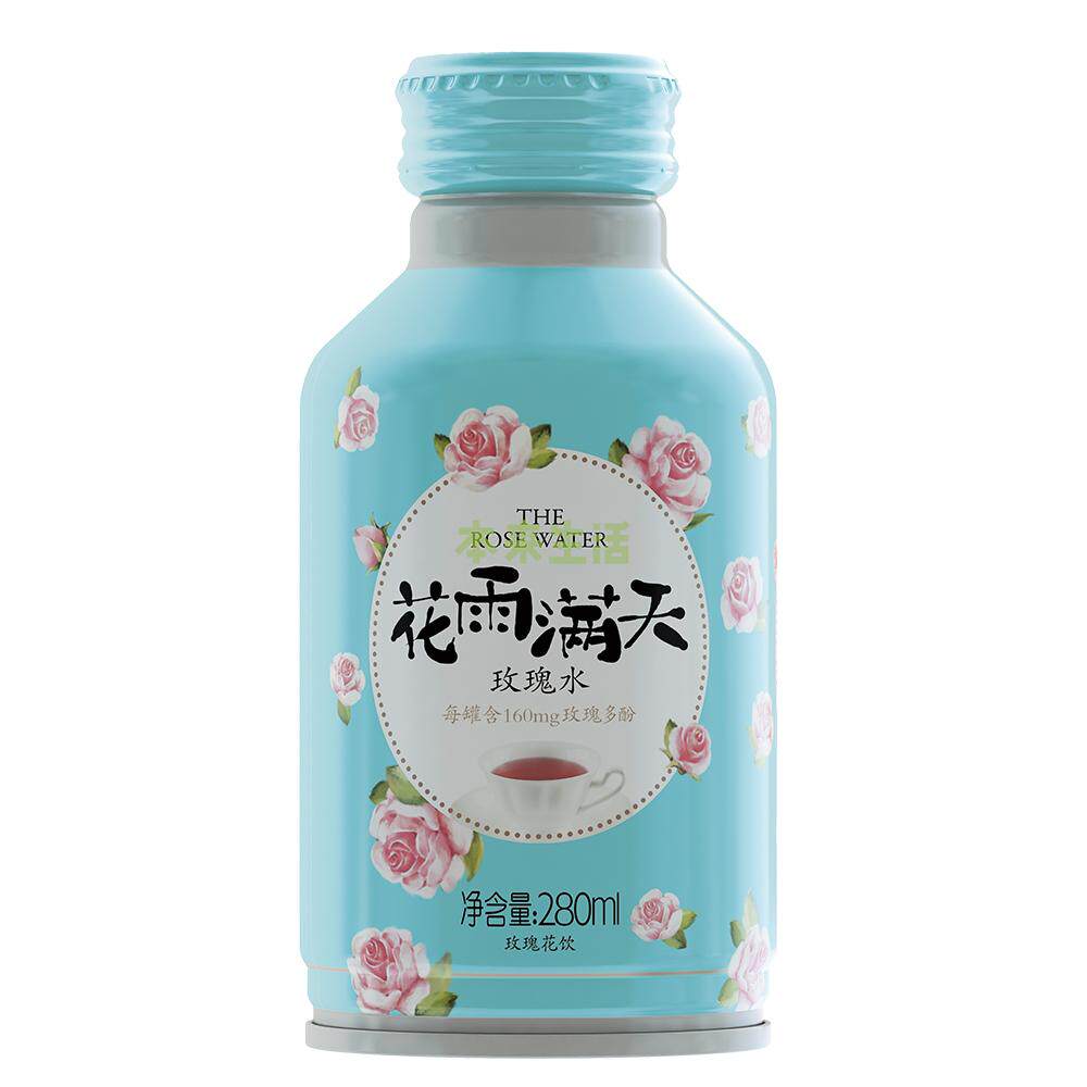 花雨满天 玫瑰水玫瑰花汁露多酚功能饮品女性饮料280ml*15瓶