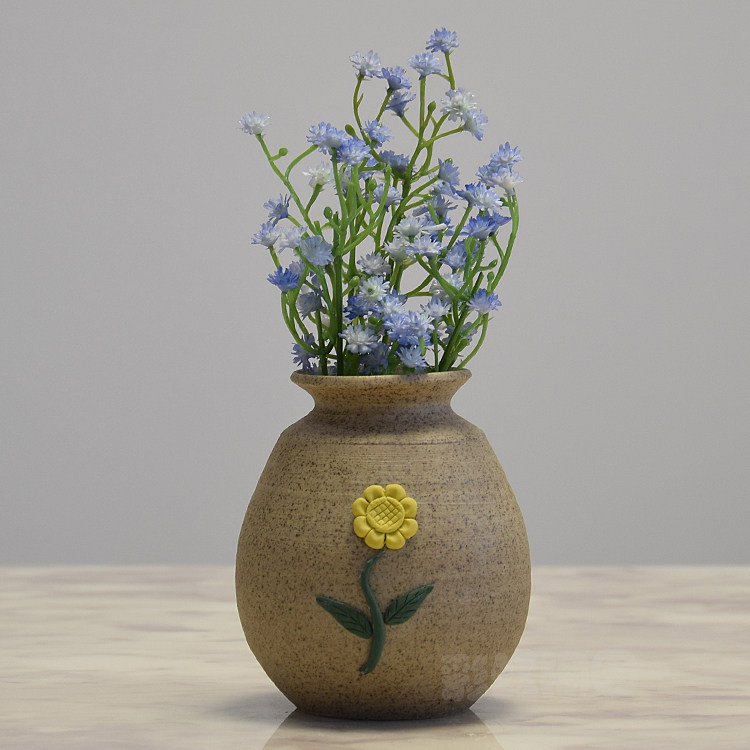 陶瓷彩色创意陶泥摆件手工个性时尚小花器家居装饰品水培花插花瓶