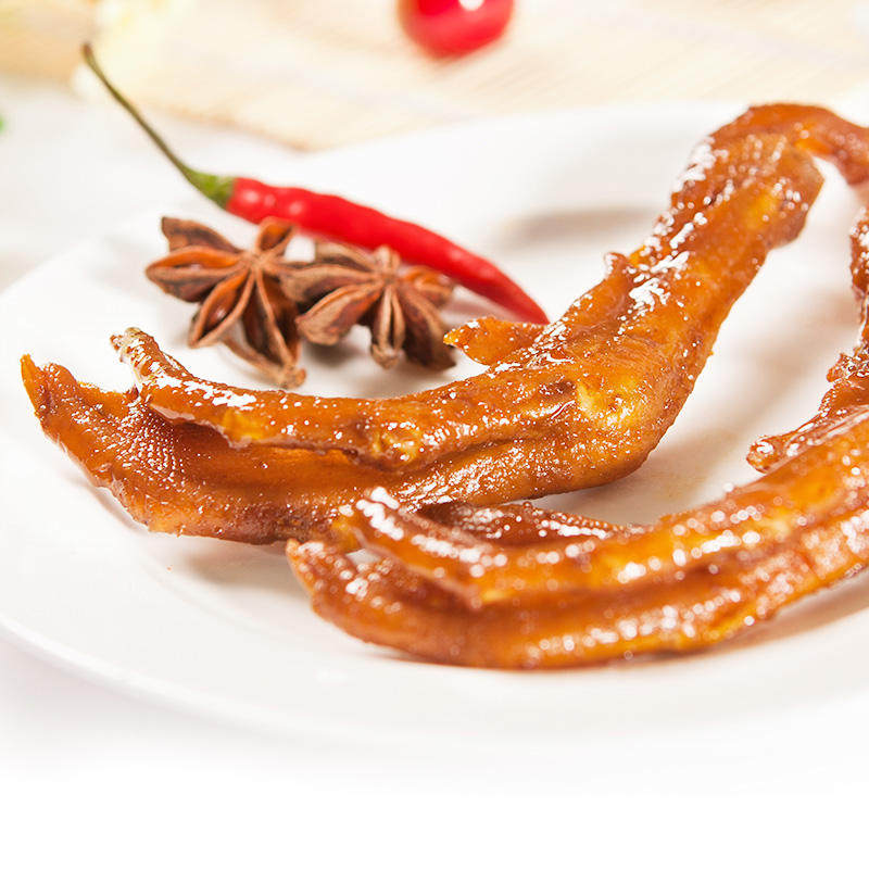 【绝味鸭脖旗舰店_真空装】招牌麻辣鸭掌200g 湖南特产卤味零食