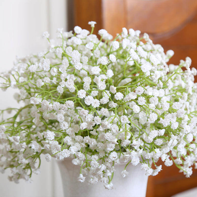 仿真满天星 假花花束 干花绢花 pu手感花 高