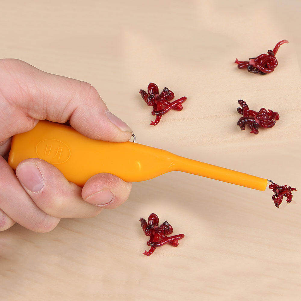 红虫夹子 上饵器 蚯蚓夹 挂钩器 红虫捆绑器 挂绳 钓鱼升级第二代