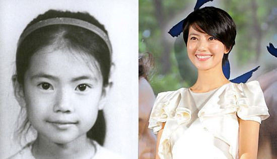 高圆圆童年照曝光 小女神明眸大眼白衣飘飘引网