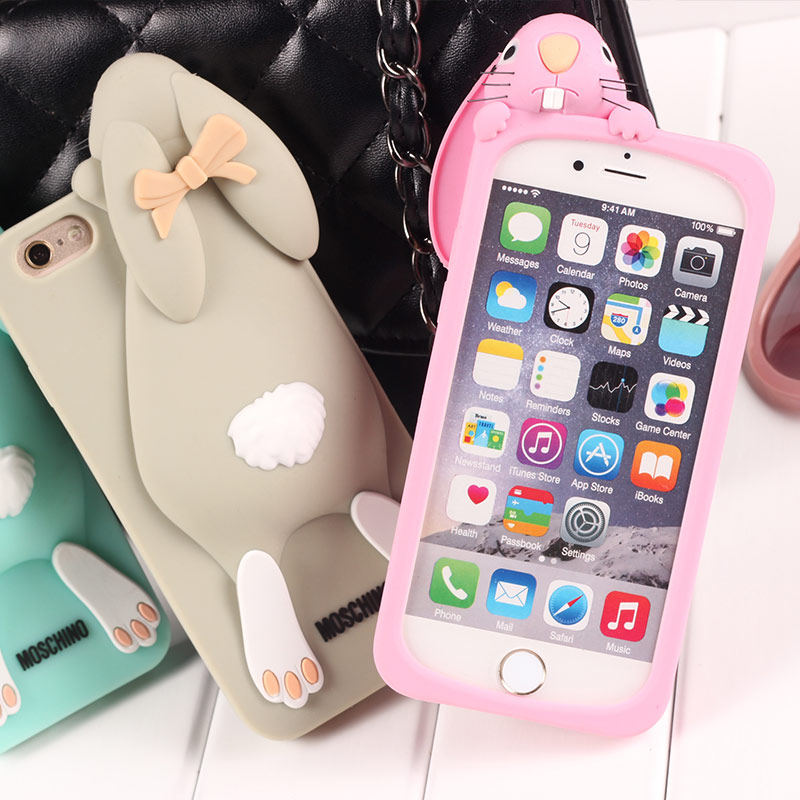 龅牙兔苹果6s手机壳软硅胶iphone6plus可爱保护套5se卡通防摔女款
