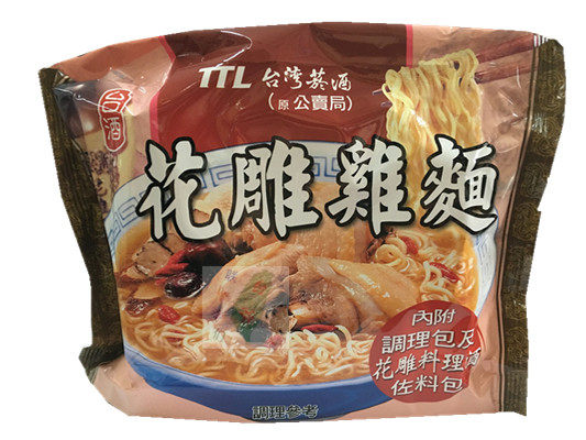原装进口 台湾台酒花雕鸡袋装泡面 6包包邮
