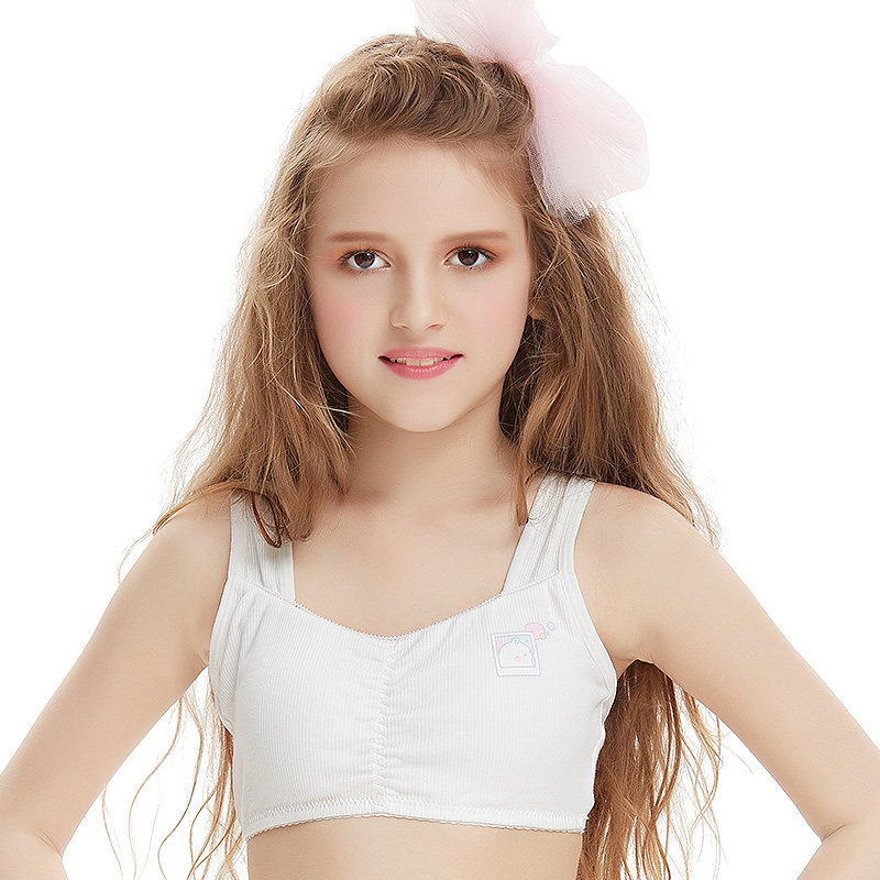 麦耶直立棉少女内衣学生发育期小背心式文胸无钢圈运动夏季薄款